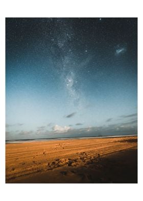 Milky way art print poster