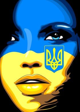 Ukraine Flag Girl Portrait