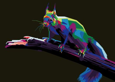 colorful squirrel vector