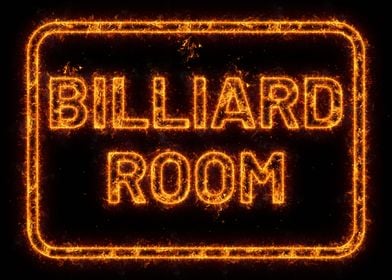 Billiard Room Fire Art