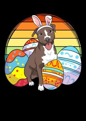 Happy Pitbull Easter Eggs