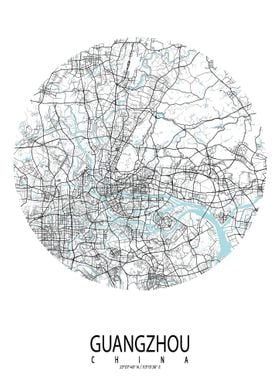 Guangzhou City Map Circle