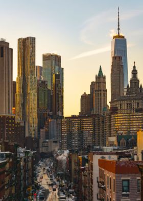 New York Skyline Sunset