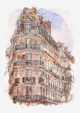 Watercolor Paris