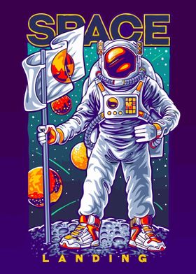 Space and Astronaut