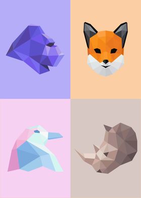 Low Poly Animals Cute