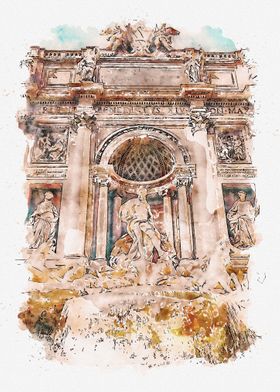 Watercolor Rome