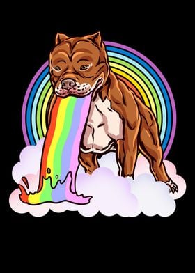 Pitbull Vomiting Rainbow