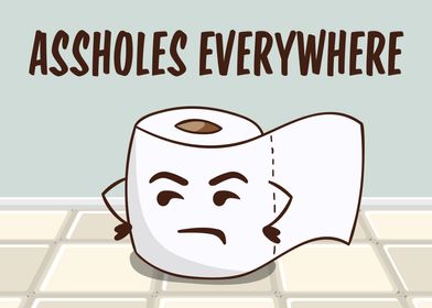 Funny Angry Toilet Paper