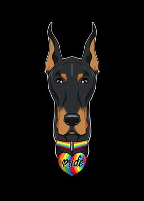 Doberman LGBTQ Flag I Gay