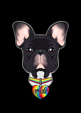 French Bulldog LGBTQ Flag