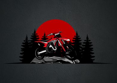 motocross bike vector
