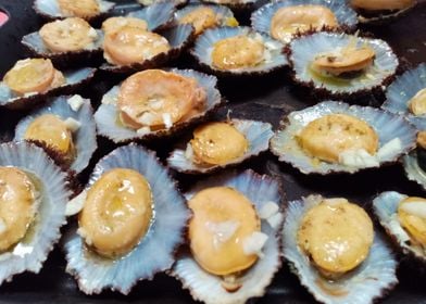 Azores grilled limpets