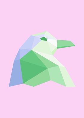 Low poly Penguin Green 