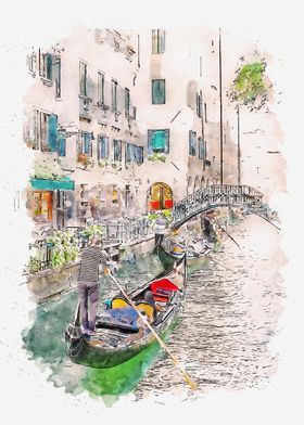 Watercolor Venice