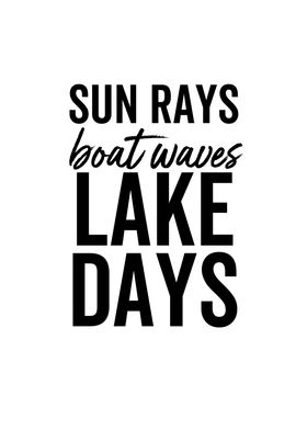 Sun Rays Boat Waves Lake