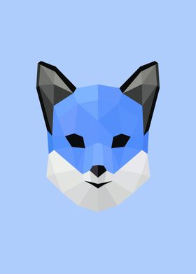 Low Poly Blue Fox