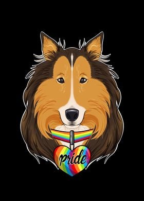 Collie LGBTQ Flag I Gay