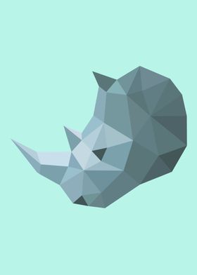 Low Poly Rhino Green