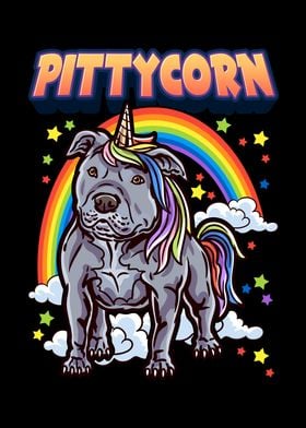 PittyCorn Funny Pitbull