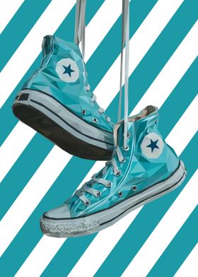 Insignia aplausos Premio converse sneaker all star' Poster by Lowpoly Posters | Displate