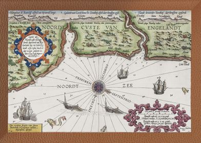 Old ocean map