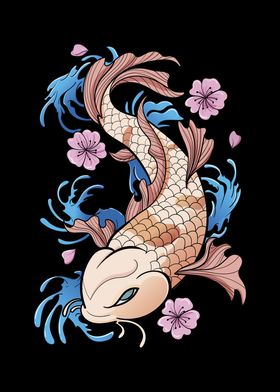 Cherry Blossom I Koi Carp