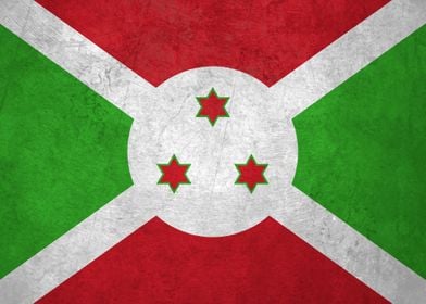 Flag of Burundi on Wall