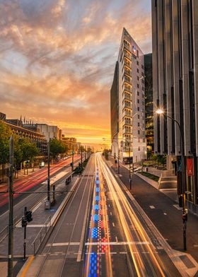 Adelaide City Light Trails