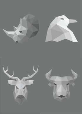 Low Poly Monochrome v2