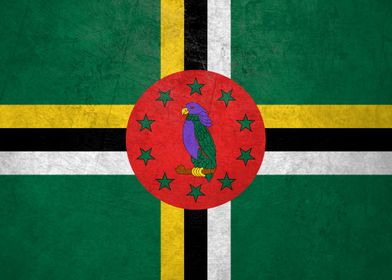 Flag of Dominica on Wall