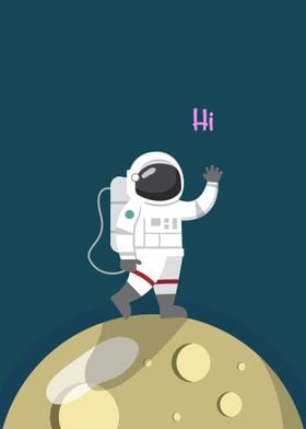 Astronaut on the moon