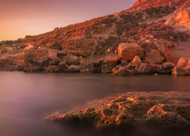 Sunset at Gnejna Bay Malta