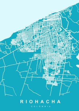 RIOHACHA Map COLOMBIA 