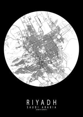 Riyadh City Map Full Moon