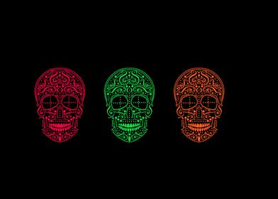 Skull vector background fo