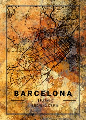 Barcelona Spain Map