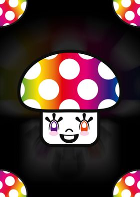 Happy Raimbow Mushroom