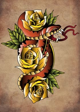 snake roses yellow