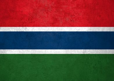 Flag of the Gambia on Wall