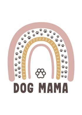 Cute Dog Mama Rainbow