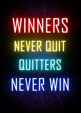 Winner never quit
