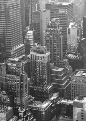 NYC Skyscrapers Monochrome