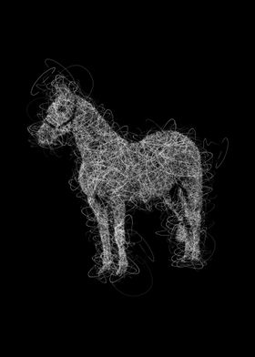 scribble art horse