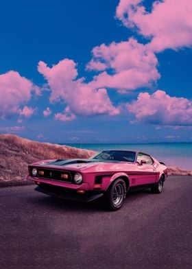 Muscle car in Beach