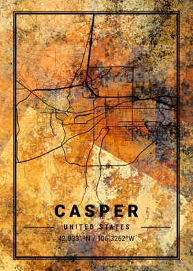 Casper United States Map