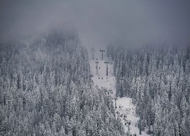 Ski lift sorrunded