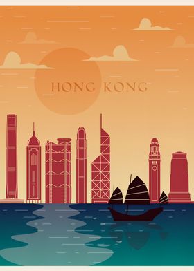 Hong Kong vintage poster 