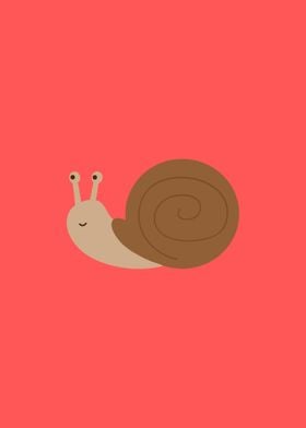 Kawaii Cartoon Snail