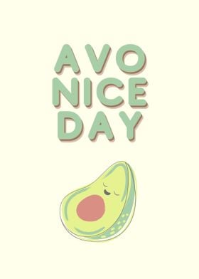 Kawaii Cartoon Avocado